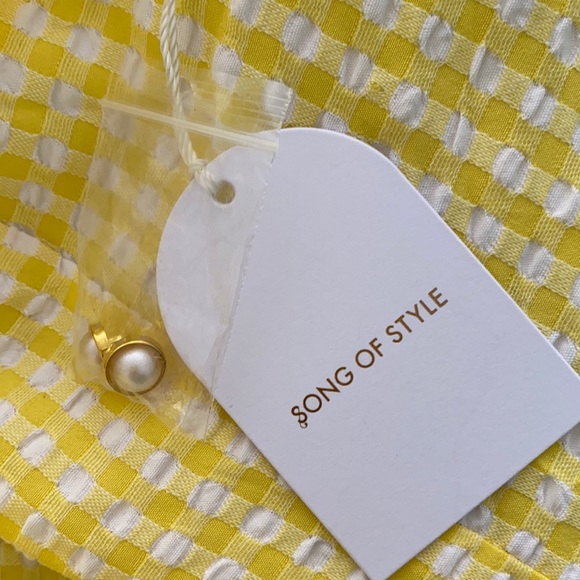 NWT Song of Style Celia yellow gingham maxi dress - Picture 8 of 13